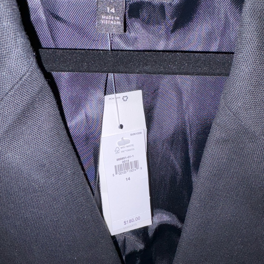 NWT Banana Republic Captains’ Black Blazer with Gold Buttons - Picture 2 of 4